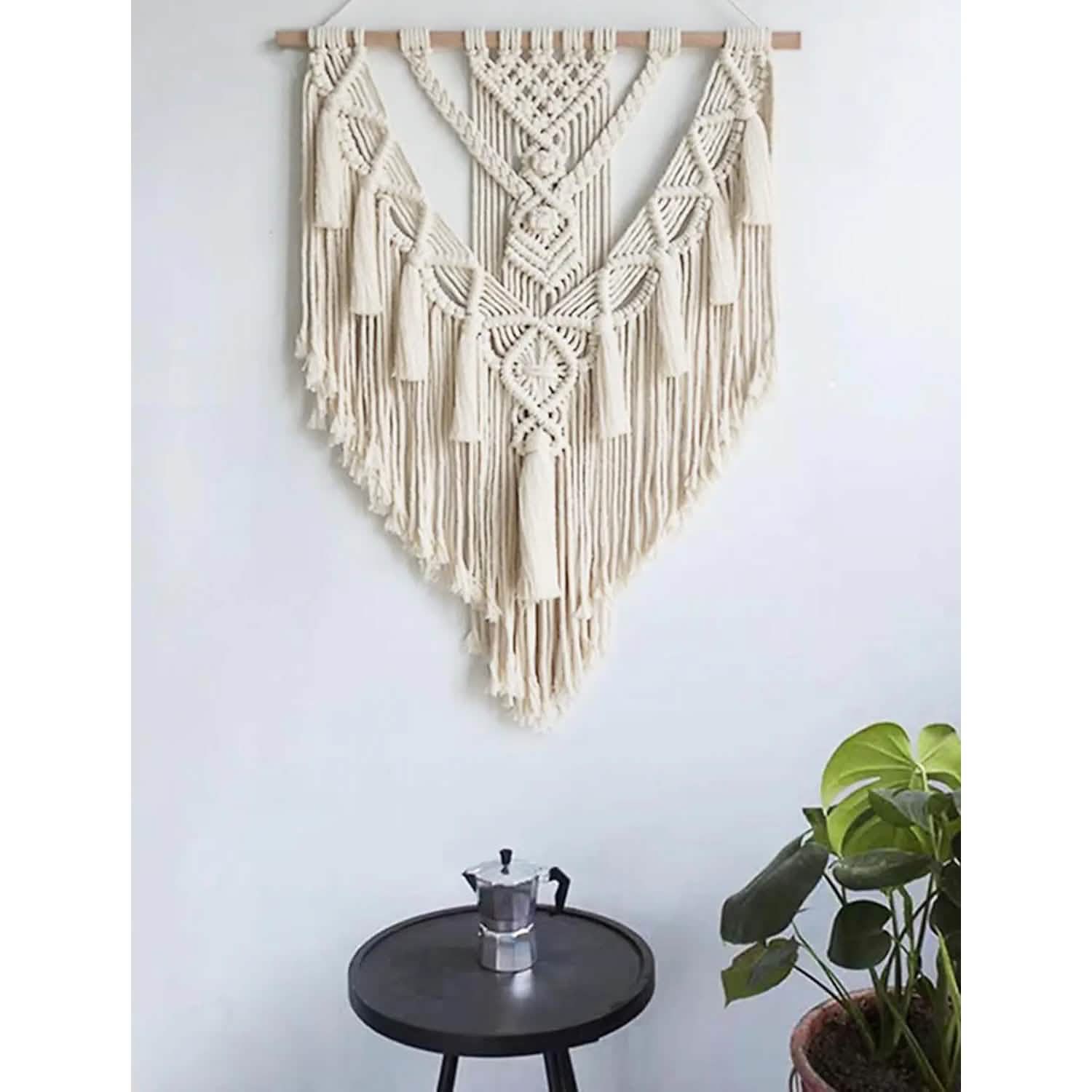Hand Woven Lace Wall Hanging Bohemian Boho Art Decor by DailySale