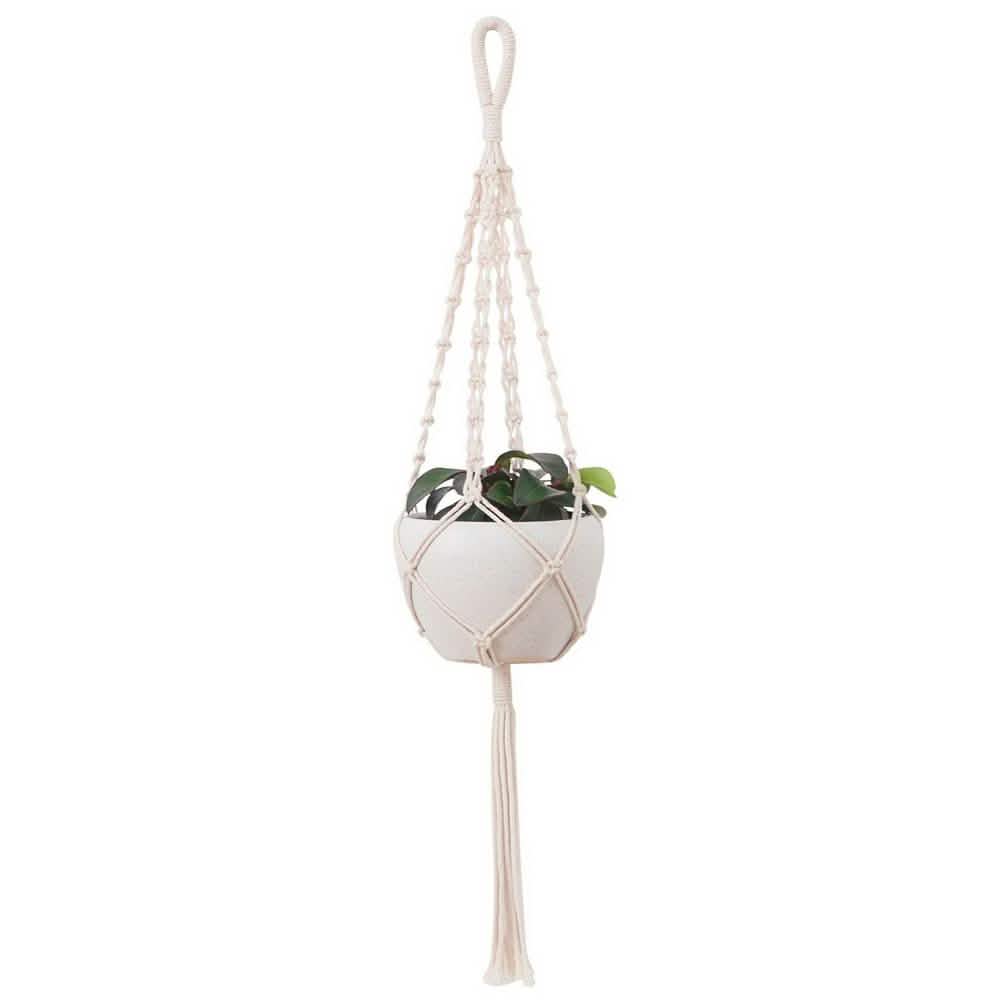 Hand Woven Macrame Tapestry Plant Hanger Holder by DailySale