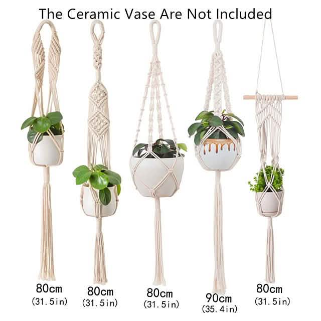Hand Woven Macrame Tapestry Plant Hanger Holder by DailySale
