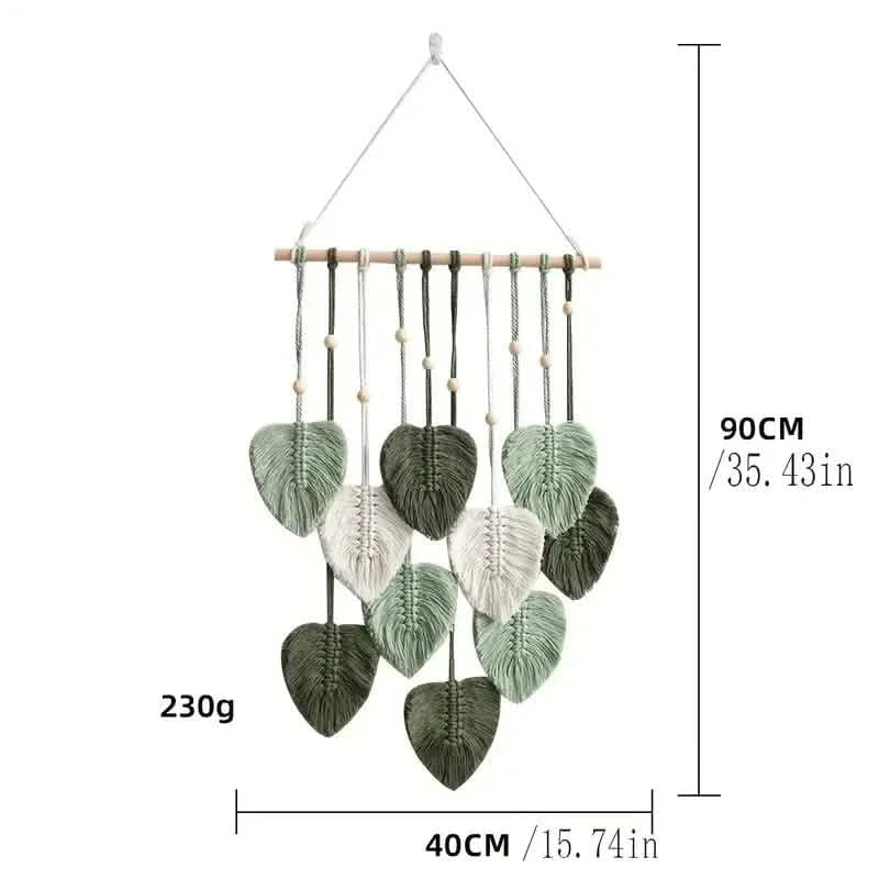 Handwoven Cotton Rope Leaf Tapestry by DailySale