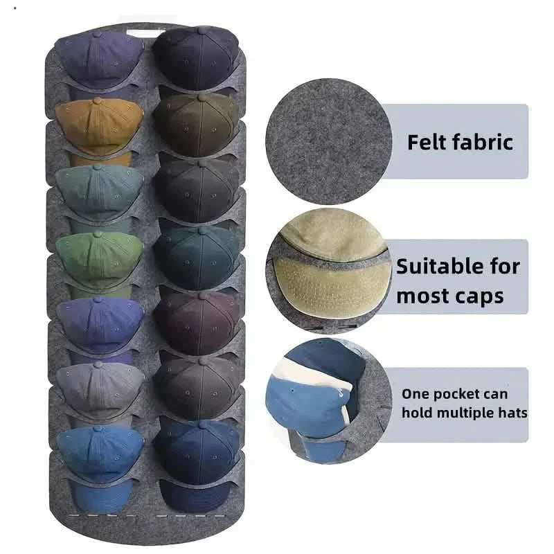 Hanging Hat Organizers For Baseball Cap Felt Storage Holders by DailySale