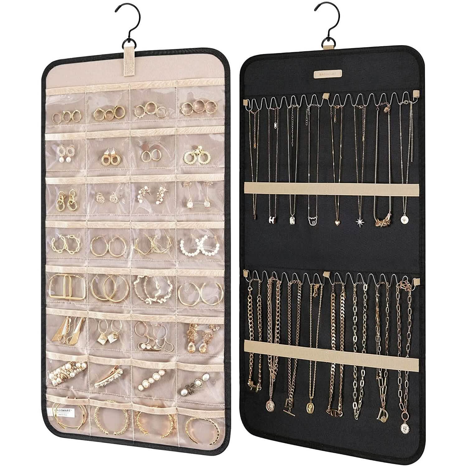 Hanging Jewelry Organizer Storage Roll by DailySale