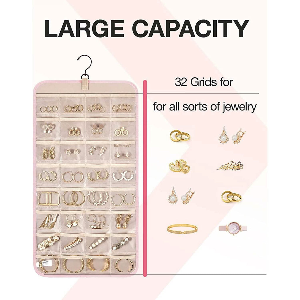 Hanging Jewelry Organizer Storage Roll by DailySale
