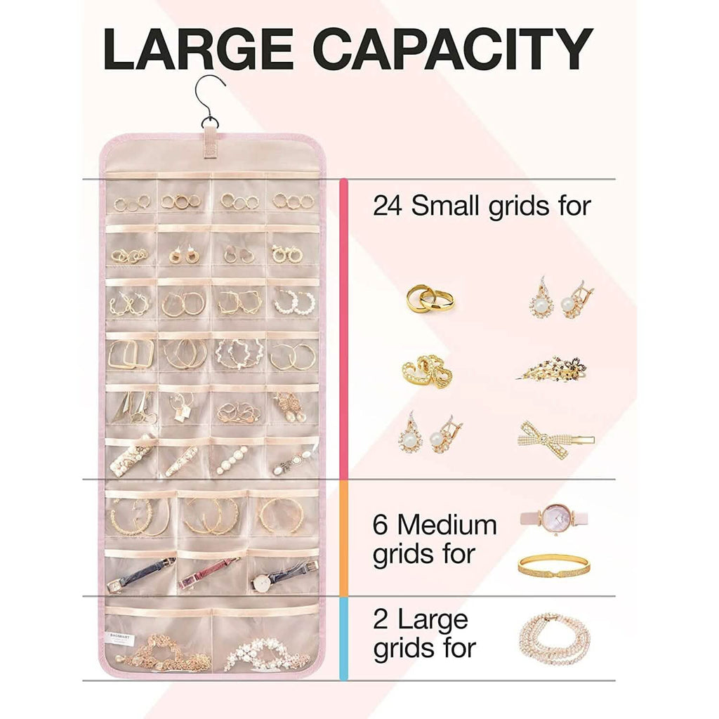 Hanging Jewelry Organizer Storage Roll by DailySale