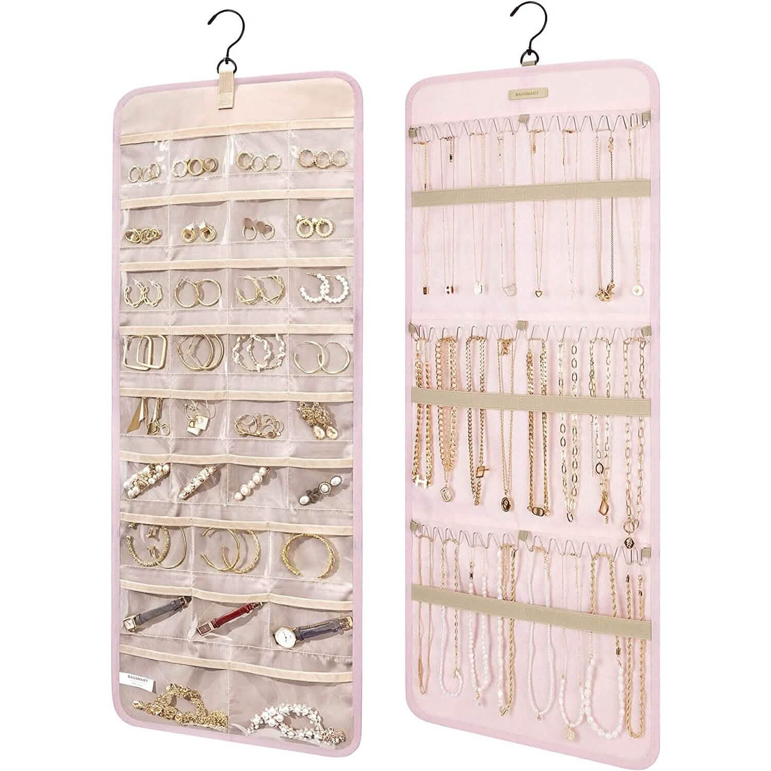 Hanging Jewelry Organizer Storage Roll by DailySale