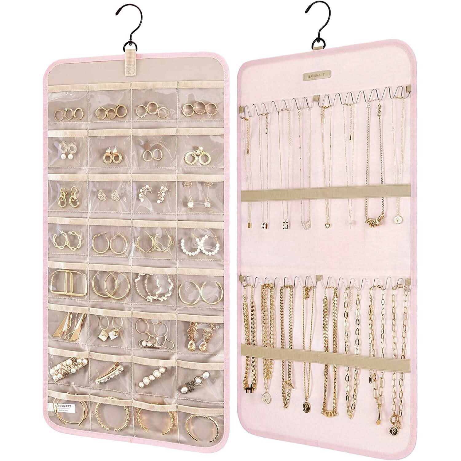 Hanging Jewelry Organizer Storage Roll by DailySale
