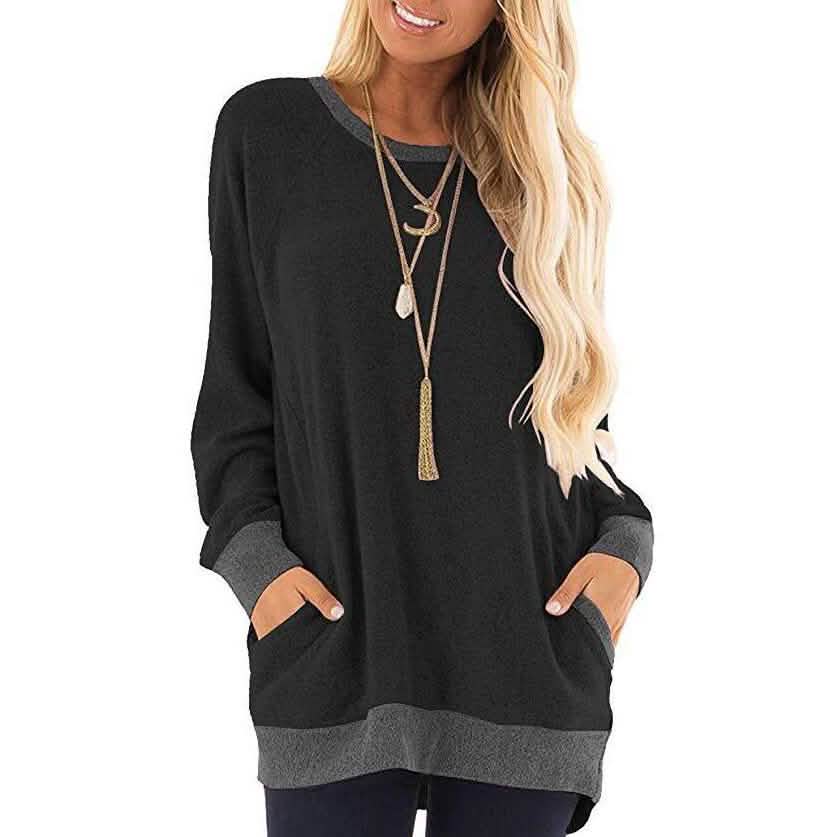 Haute Edition Women's Ultra Soft Long Sleeve Pullover Sweatshirt by DailySale