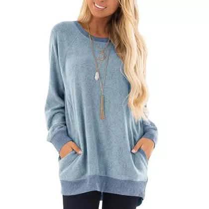 Haute Edition Women's Ultra Soft Long Sleeve Pullover Sweatshirt by DailySale