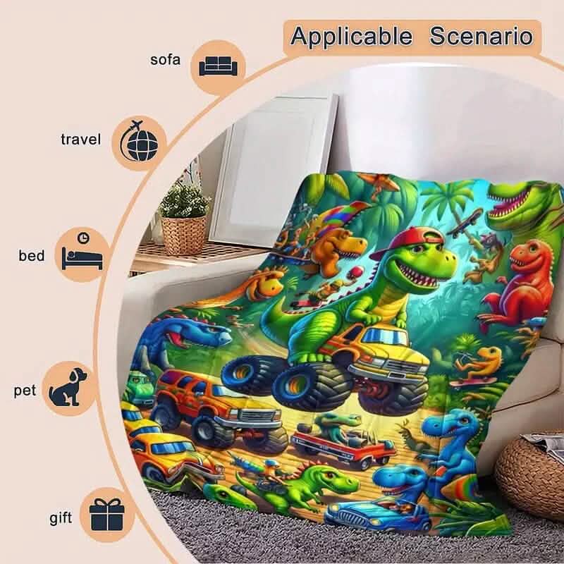 HD Digital Print Flannel Throw Blanket by DailySale