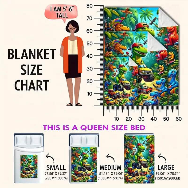 HD Digital Print Flannel Throw Blanket by DailySale