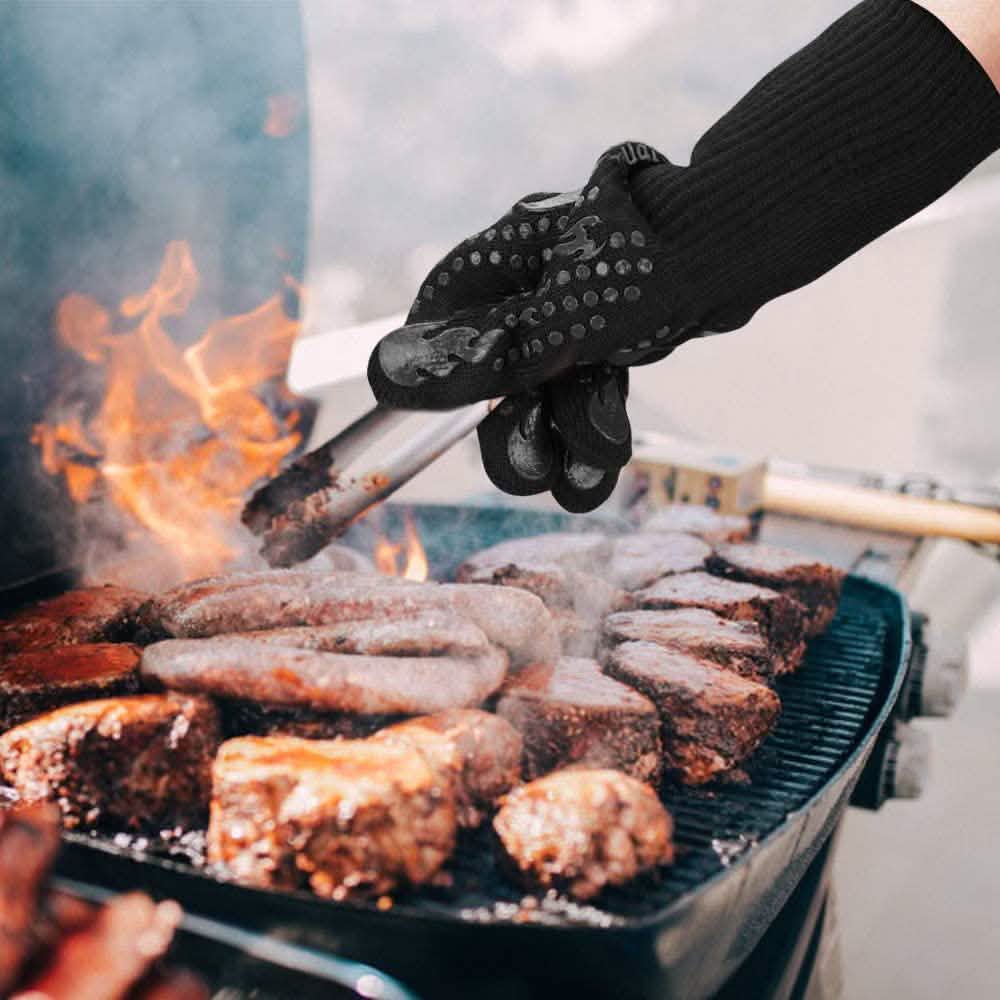 Heat Resistant Grilling Long Silicone Non-Slip Gloves by DailySale
