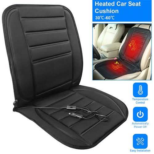 Heated Car Seat Cushion with Adjustable Temperature Controller by DailySale