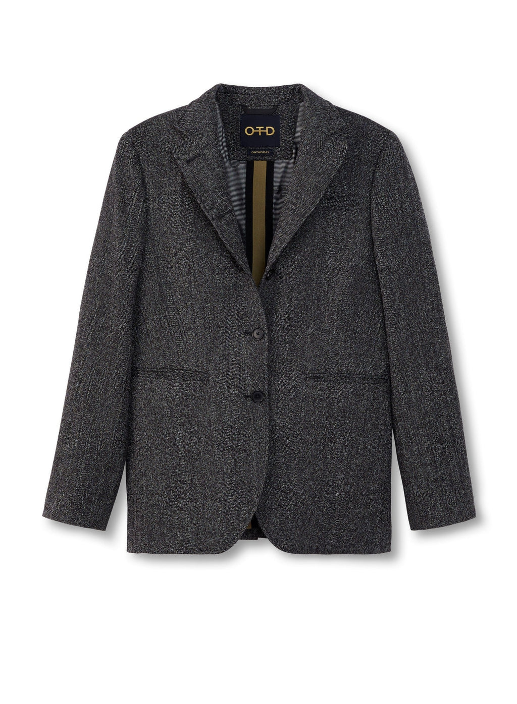 Herringbone Single-Breasted Jacket - Goddess Imports Marketplace