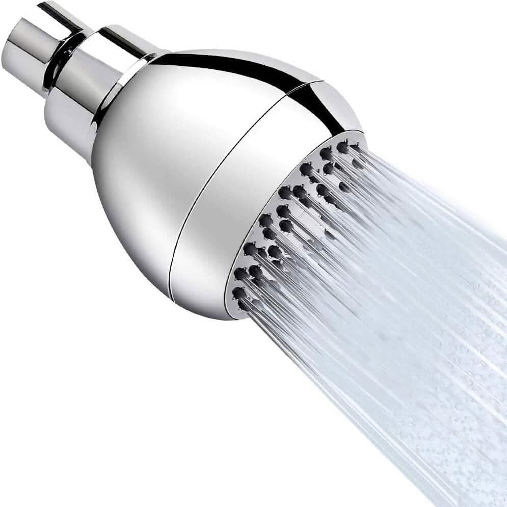 High Pressure Shower Head 3" Anti-clog Anti-leak Fixed with Adjustable Swivel Brass Ball Joint by DailySale