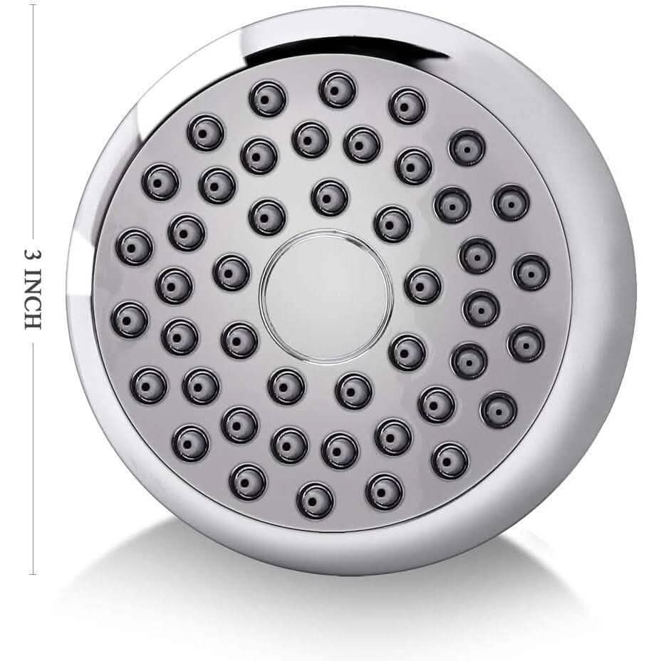 High Pressure Shower Head 3" Anti-clog Anti-leak Fixed with Adjustable Swivel Brass Ball Joint by DailySale