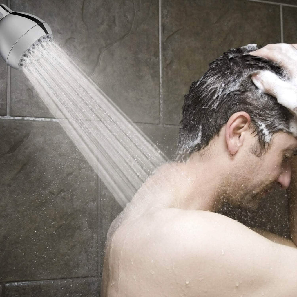 High Pressure Shower Head 3" Anti-clog Anti-leak Fixed with Adjustable Swivel Brass Ball Joint by DailySale