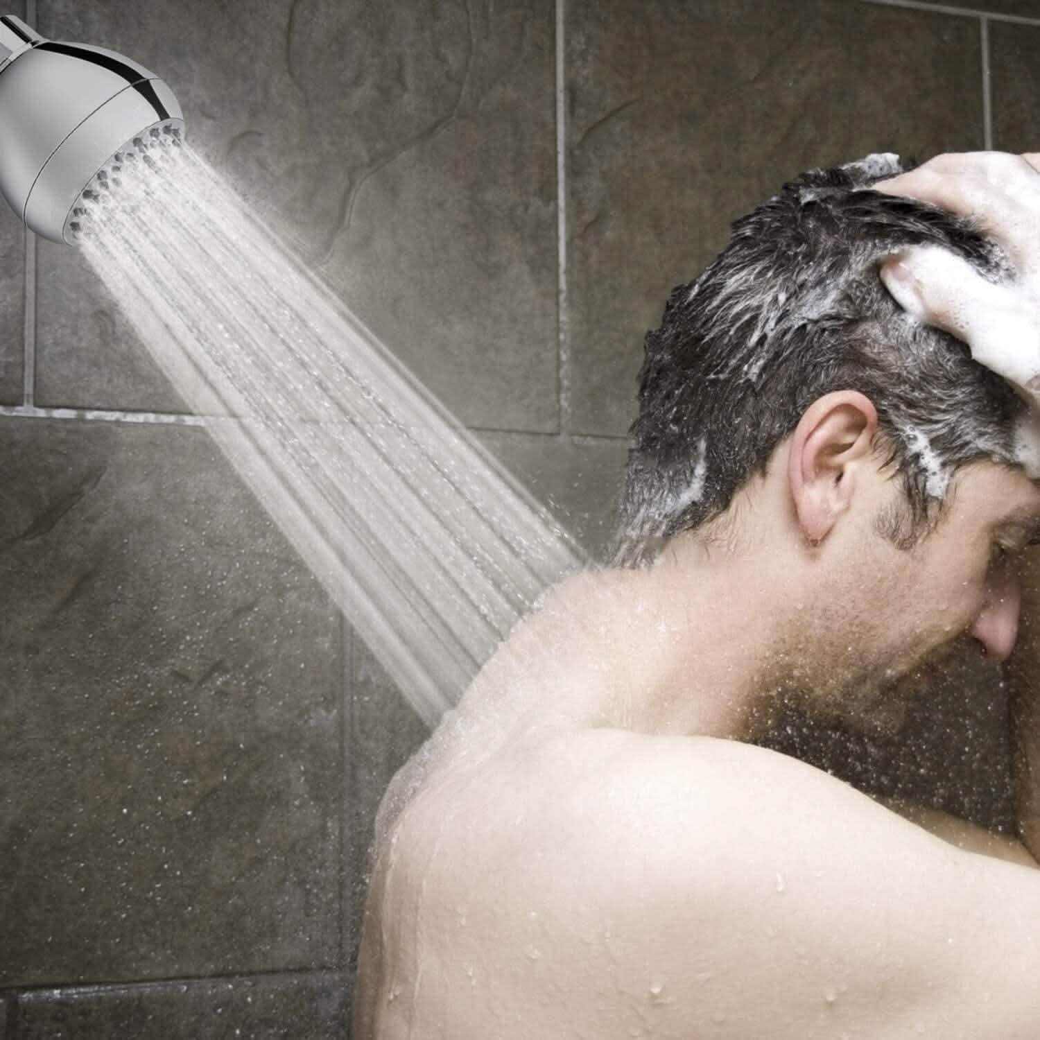 High Pressure Shower Head 3" Anti-clog Anti-leak Fixed with Adjustable Swivel Brass Ball Joint by DailySale