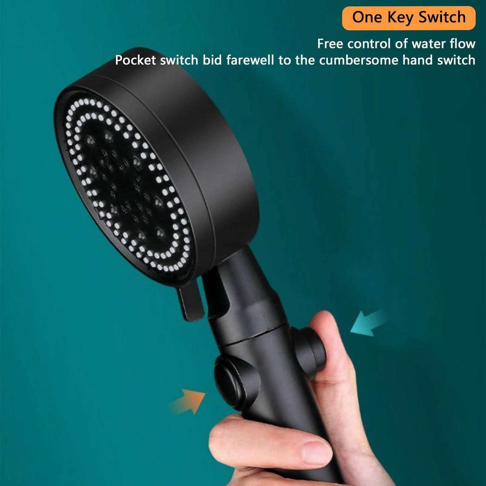 High-Pressure Shower Head 5-Modes Adjustable Faucet Aerator Water Saving by DailySale
