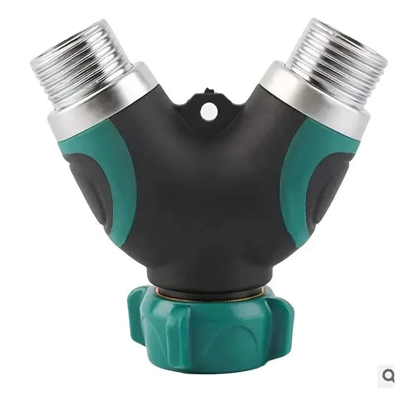 Hose Splitter 2 Way 3/4" Faucet Y Connector with Shut-off Valve by DailySale