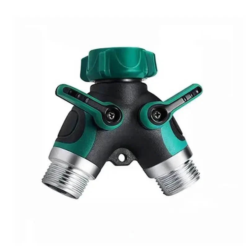 Hose Splitter 2 Way 3/4" Faucet Y Connector with Shut-off Valve by DailySale