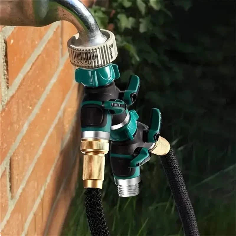 Hose Splitter 2 Way 3/4" Faucet Y Connector with Shut-off Valve by DailySale