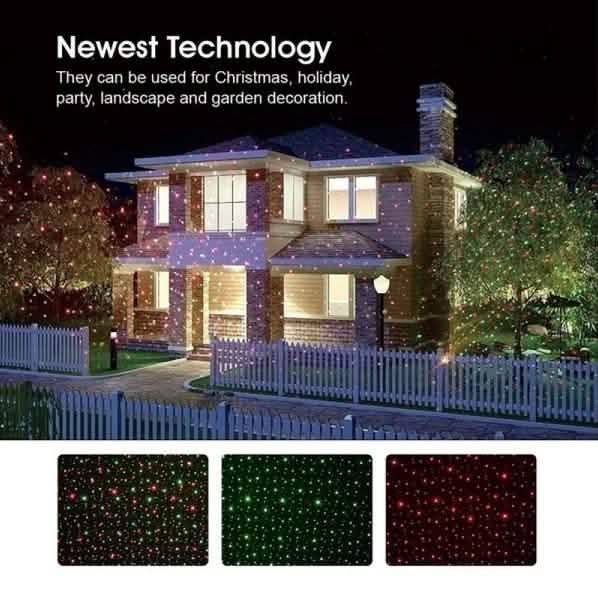 Hot Outdoor Indoor Waterproof Green & Red Laser Projector Light by DailySale