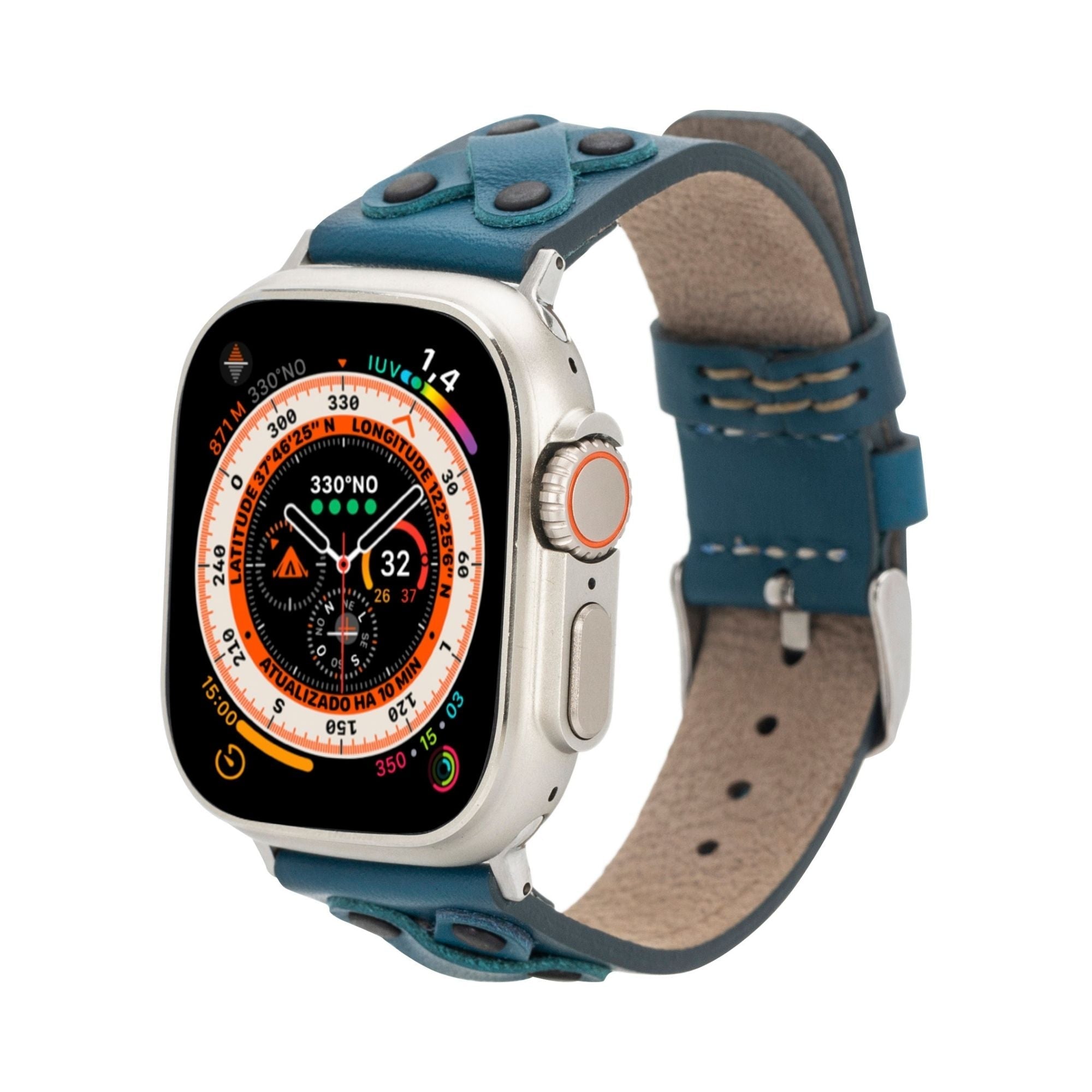 Hulett Leather Bands for Apple Watch 9, Ultra 2 & SE - Goddess Imports Marketplace