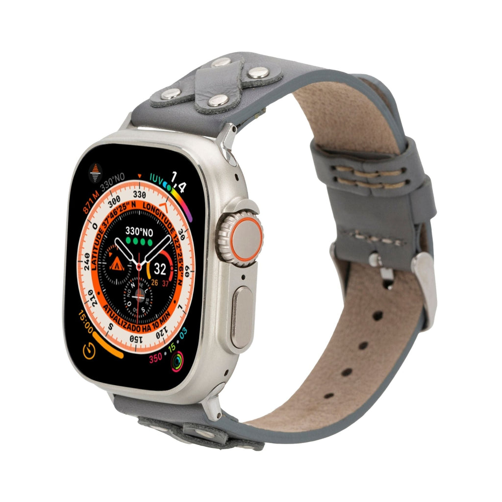 Hulett Leather Bands for Apple Watch 9, Ultra 2 & SE - Goddess Imports Marketplace