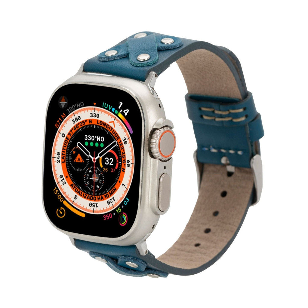 Hulett Leather Bands for Apple Watch 9, Ultra 2 & SE - Goddess Imports Marketplace