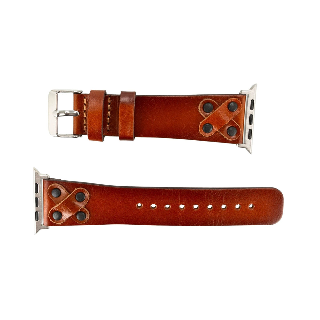 Hulett Leather Bands for Apple Watch 9, Ultra 2 & SE - Goddess Imports Marketplace