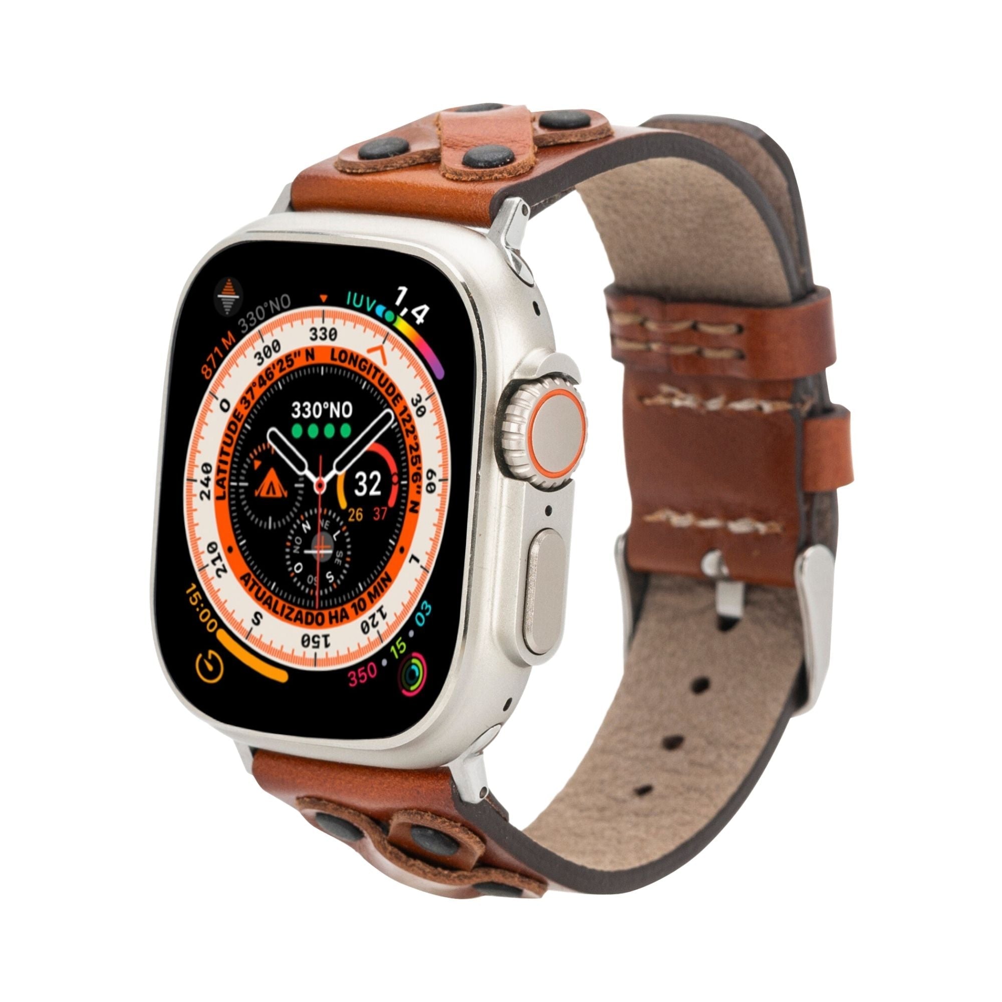 Hulett Leather Bands for Apple Watch 9, Ultra 2 & SE - Goddess Imports Marketplace