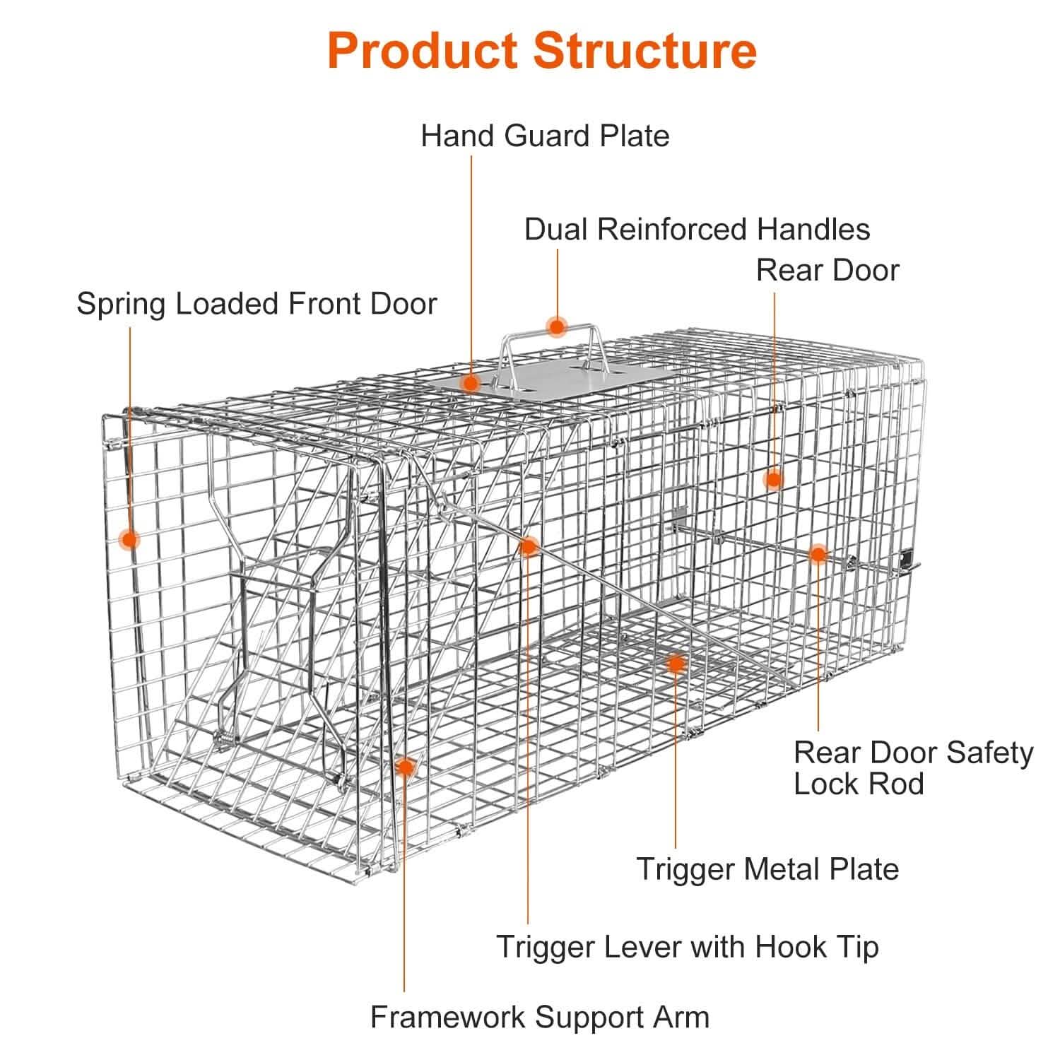 Humane Catch Release Live Animal Collapsible Galvanized Wire Trap Cage by DailySale