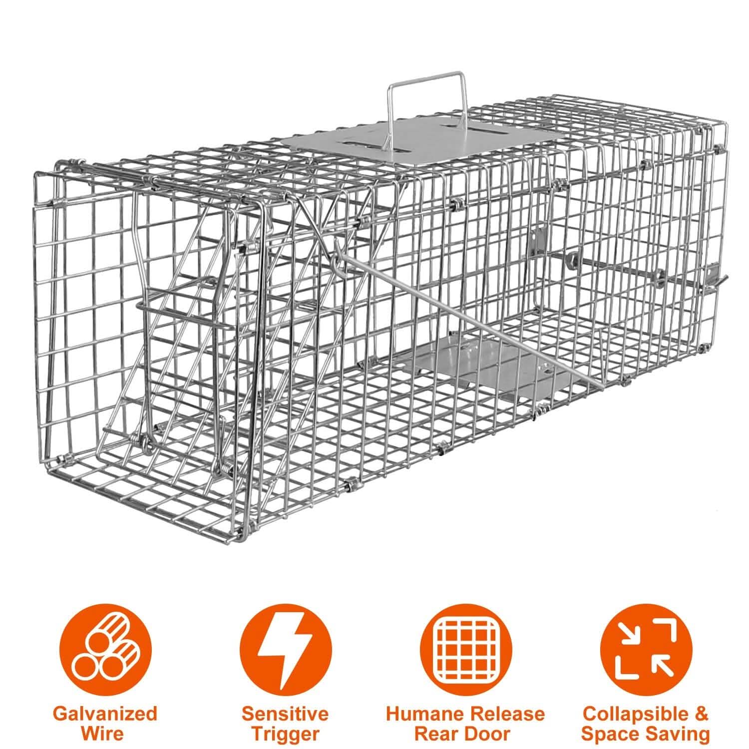 Humane Live Animal Rodent Cage Collapsible Galvanized Wire by DailySale