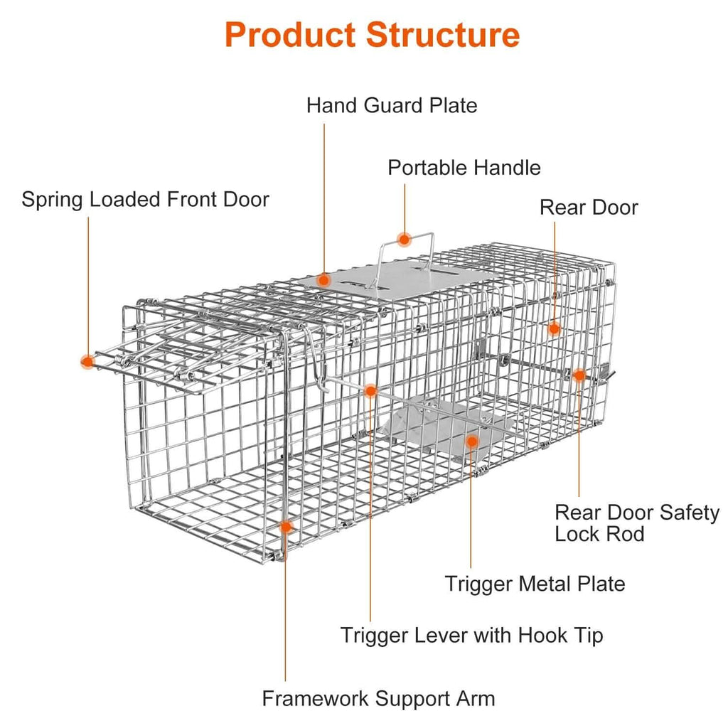 Humane Live Animal Rodent Cage Collapsible Galvanized Wire by DailySale