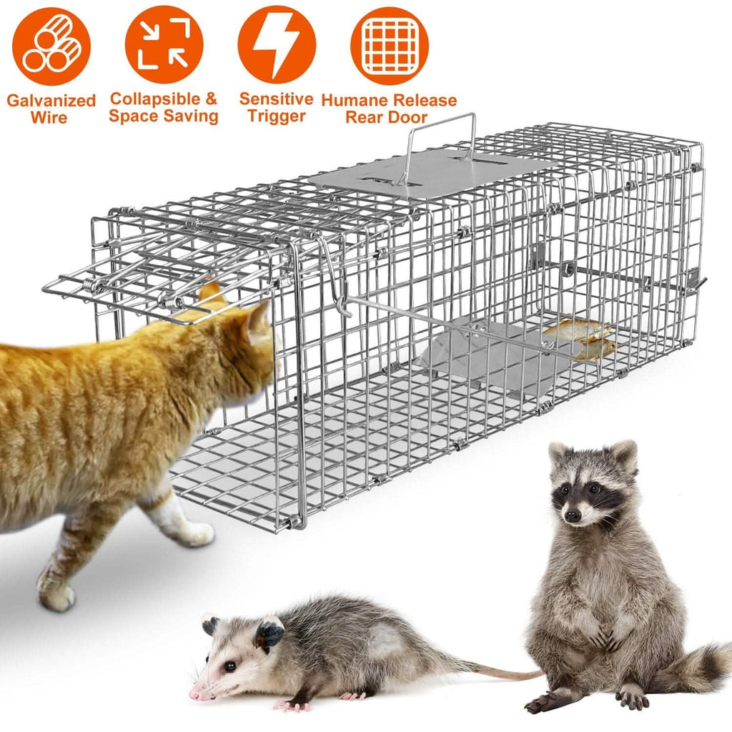 Humane Live Animal Rodent Cage Collapsible Galvanized Wire by DailySale