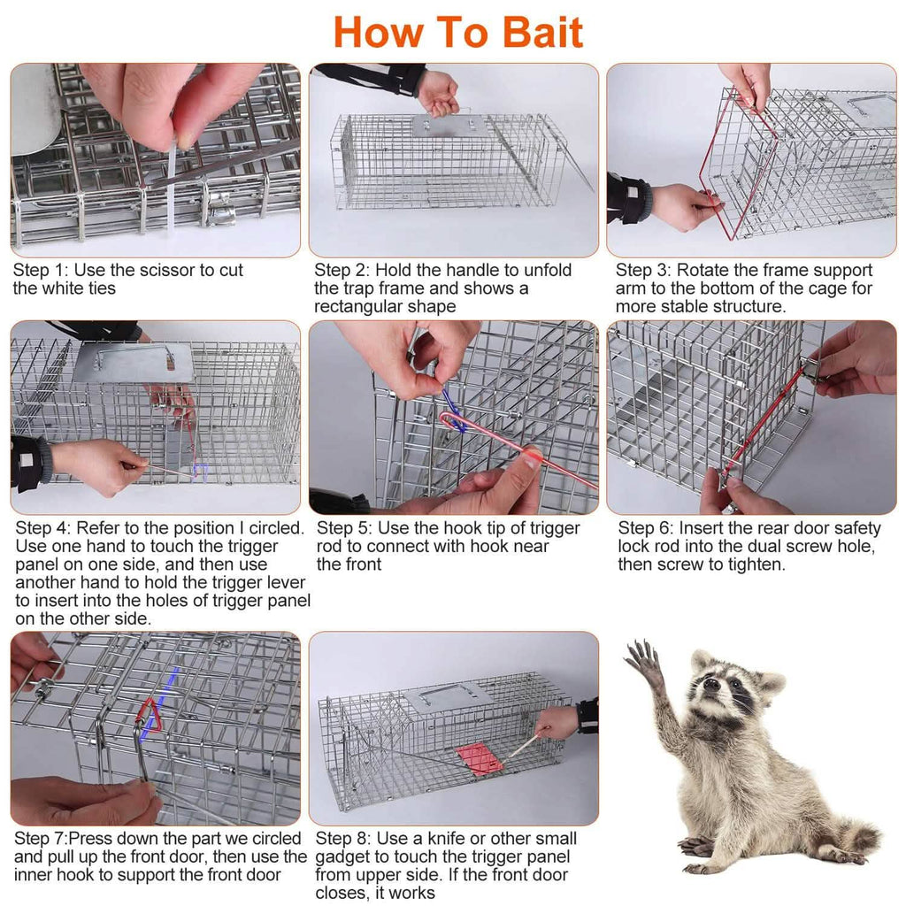 Humane Live Animal Rodent Cage Collapsible Galvanized Wire by DailySale