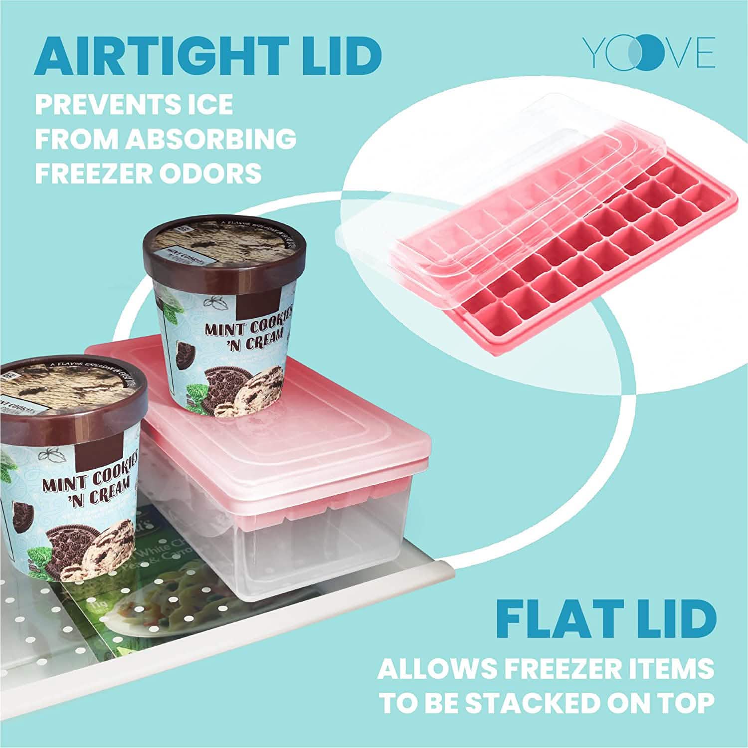 Ice Cube Tray with Lid and Bin by DailySale