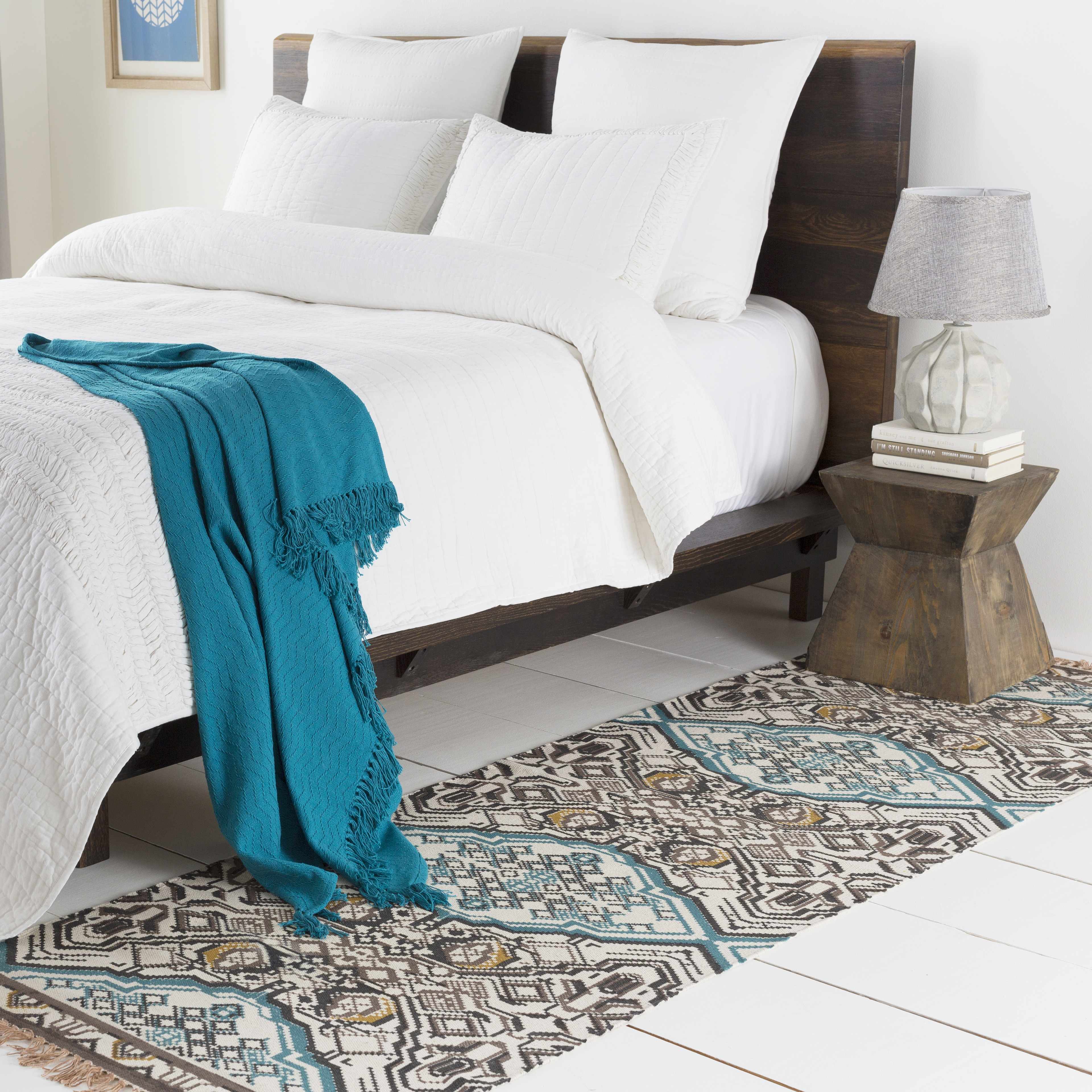Chiconcuac Aqua Throw Blanket - Goddess Imports Marketplace
