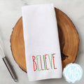 Believe Tea Towel | Christmas Décor | Kitchen Towel | Hand Towel | Santa |