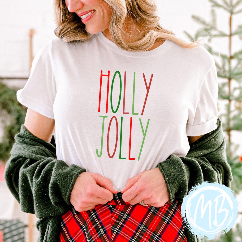 Holly Jolly Tee | Women | Christmas | Santa | Adult |