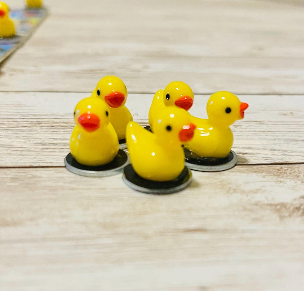 Fichas Magneticas de Patitos con Pala Magnetica Resin Filler Cards Duckies Chips with Magnetic Wand for Bingo by Chica Mexico