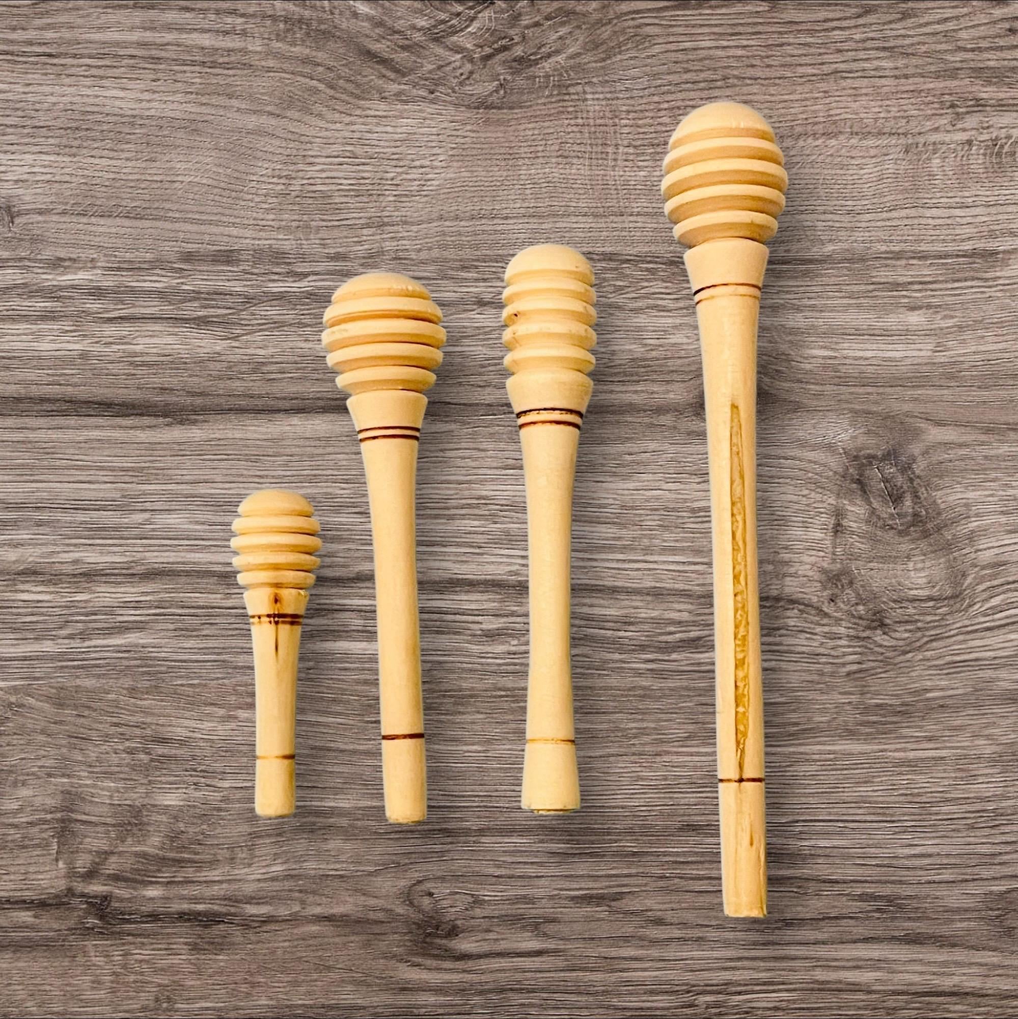 4x Mexican Honey Wood Stirrers 4 Different Sizes 4 Mieleros Mexicanos de Madera 4 Diferente Tamaños by Chica Mexico