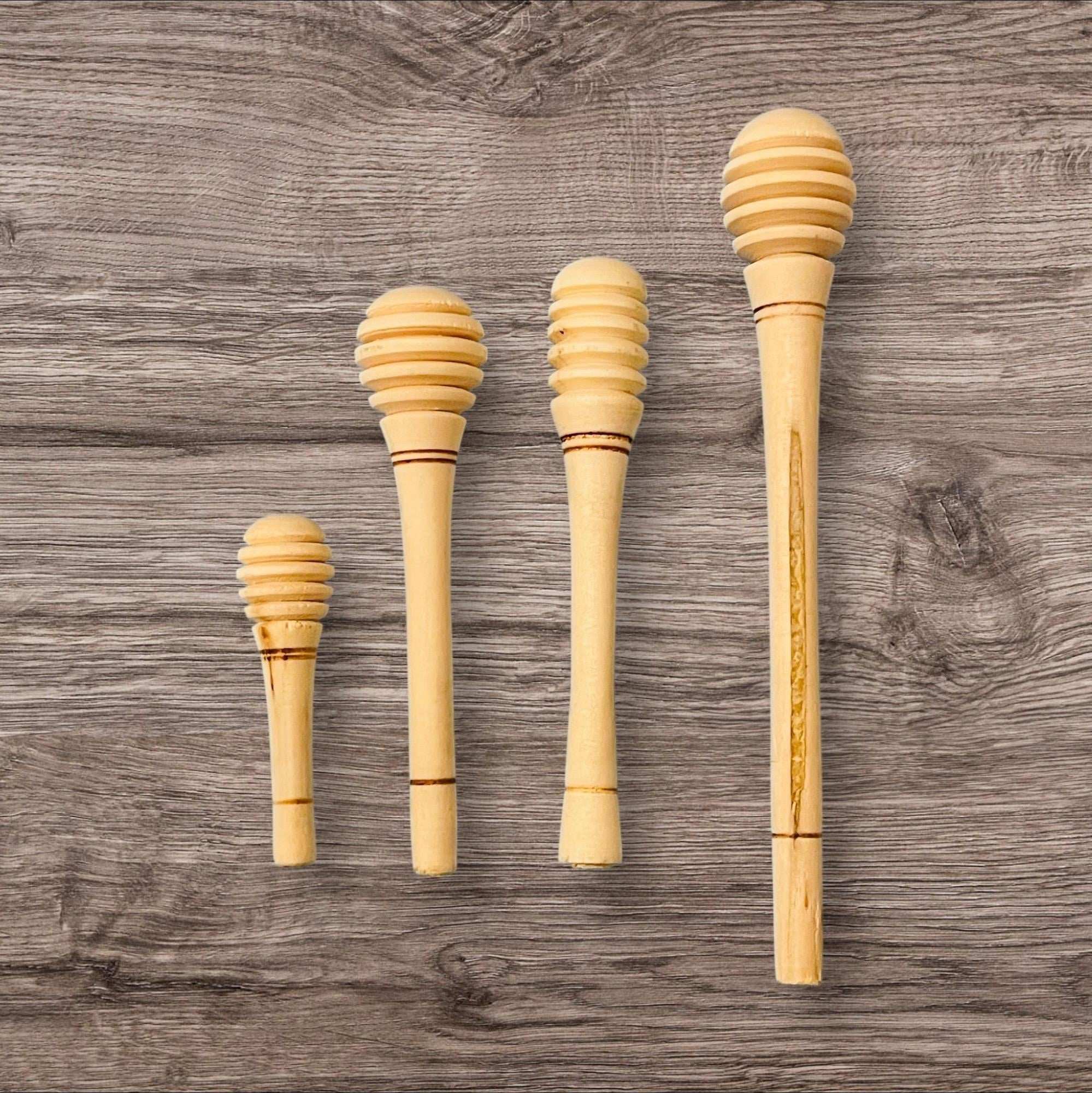 4x Mexican Honey Wood Stirrers 4 Different Sizes 4 Mieleros Mexicanos de Madera 4 Diferente Tamaños by Chica Mexico