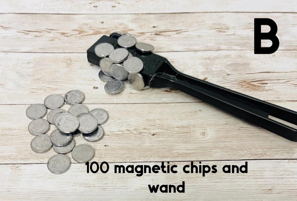 50 Monedas Mexicanas de Fichas Falsas de 50 Centavos para Jugar 50 Cent Magnetic Play Coins or Chips for Filling Bingo Cards by Chica Mexico