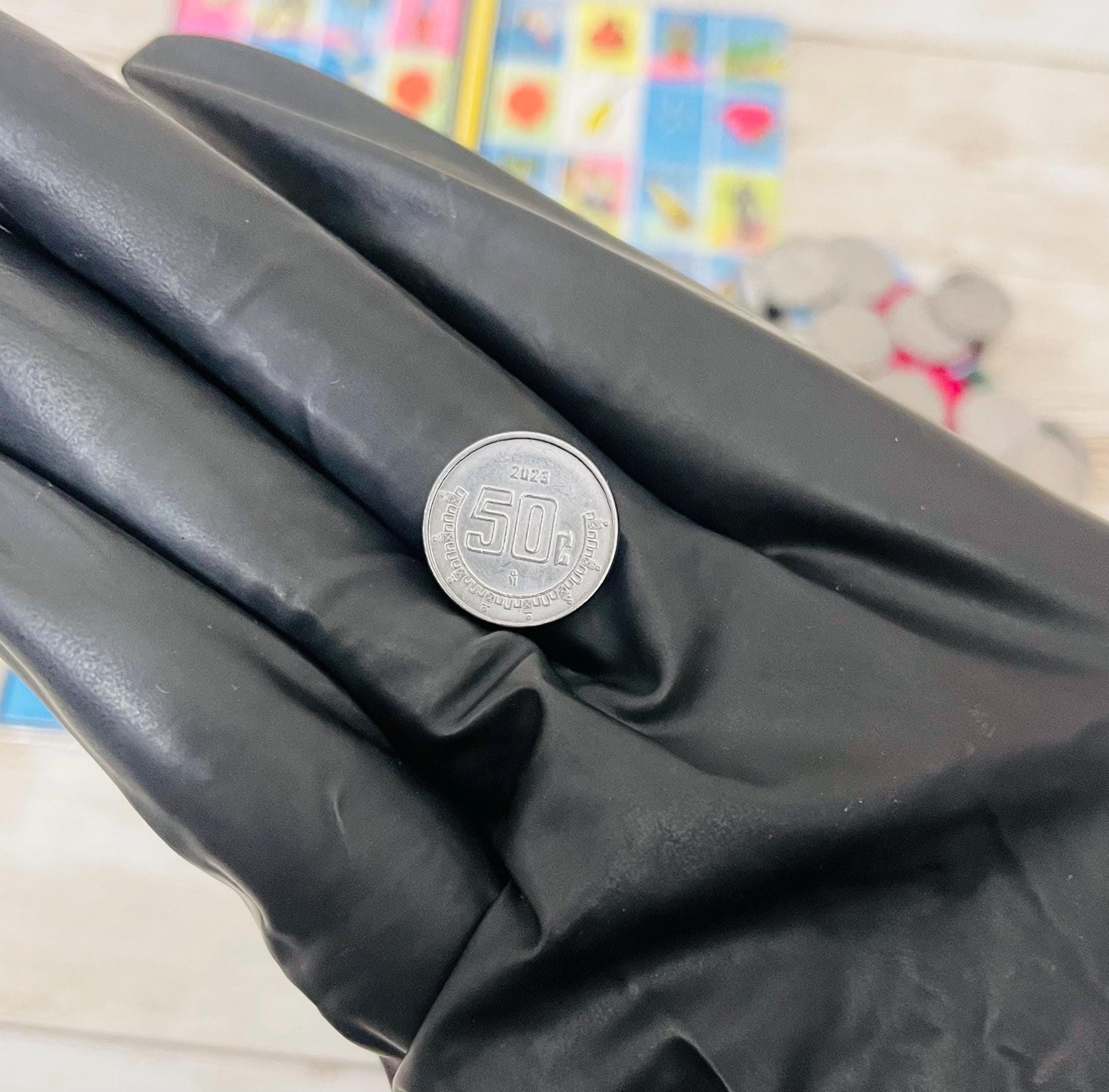 50 Monedas Mexicanas de Fichas Falsas de 50 Centavos para Jugar 50 Cent Magnetic Play Coins or Chips for Filling Bingo Cards by Chica Mexico