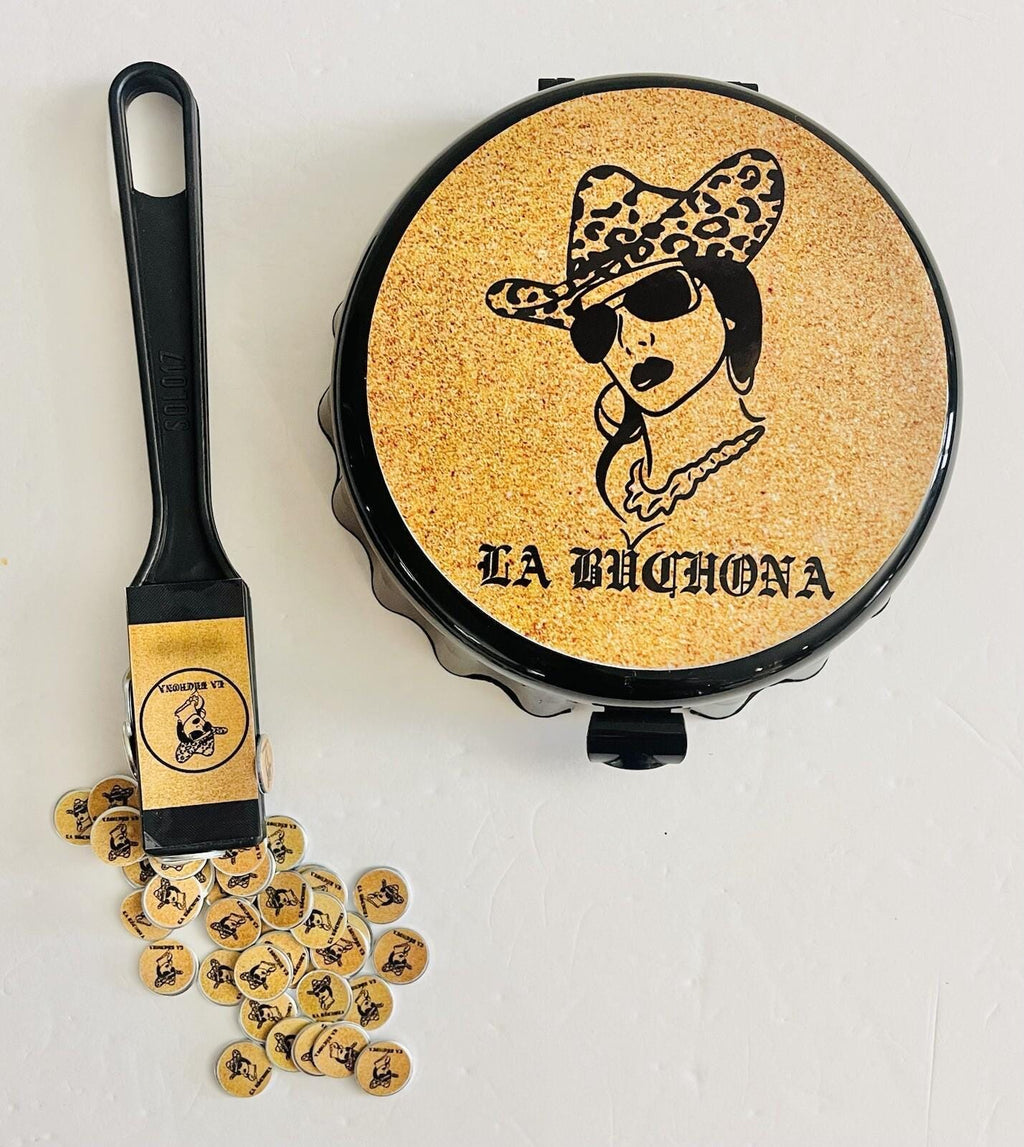 Fichero La Buchona Para Monedas/Fichas Con Pala Magnetica Y 50 Fichas by Chica Mexico