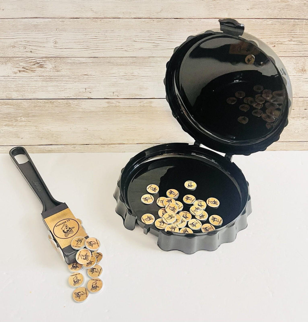 Fichero La Buchona Para Monedas/Fichas Con Pala Magnetica Y 50 Fichas by Chica Mexico