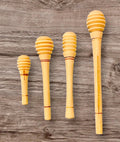4x Mexican Honey Wood Stirrers 4 Different Sizes 4 Mieleros Mexicanos de Madera 4 Diferente Tamaños by Chica Mexico