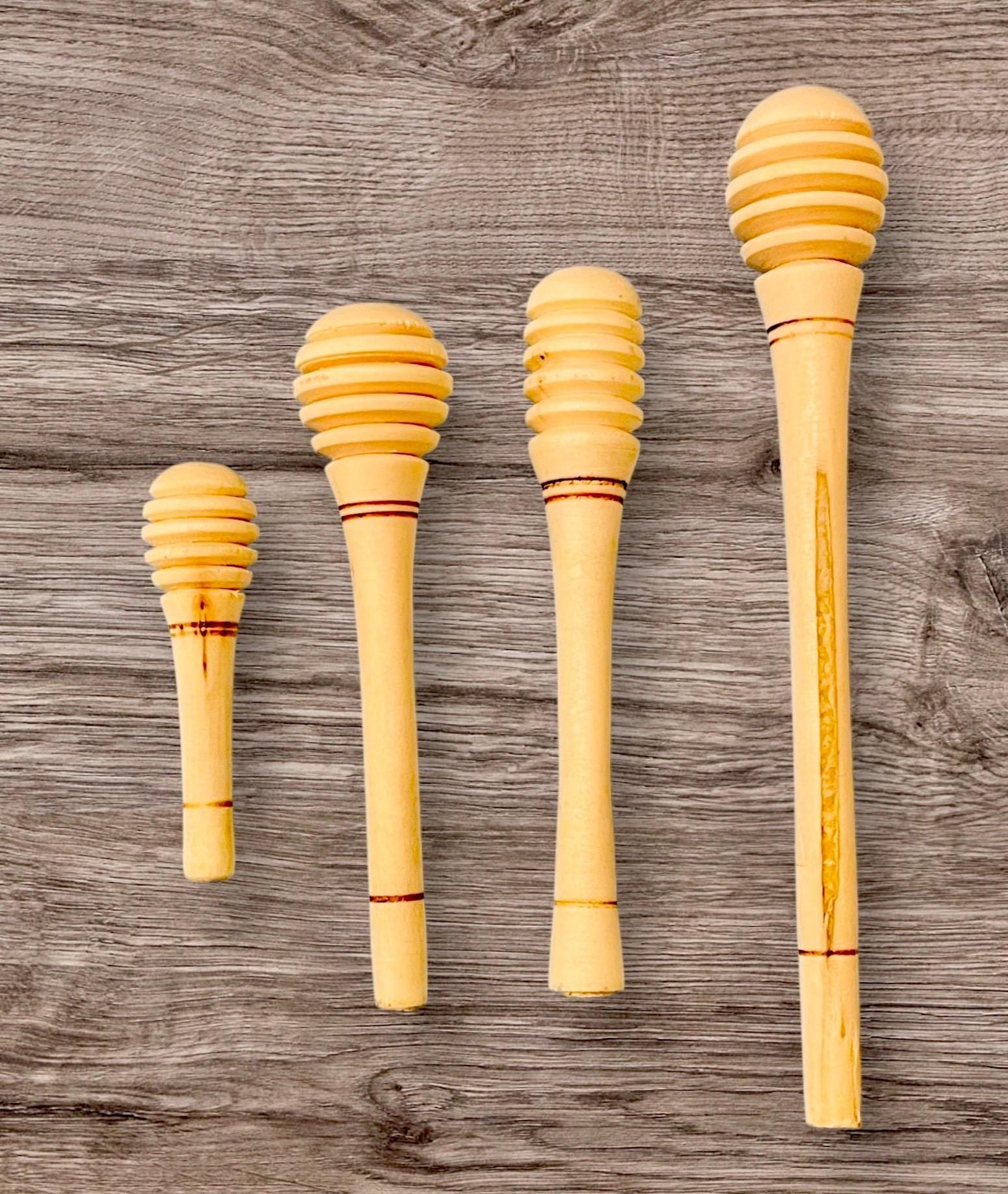 4x Mexican Honey Wood Stirrers 4 Different Sizes 4 Mieleros Mexicanos de Madera 4 Diferente Tamaños by Chica Mexico