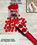50 Fichas Magneticas Para Bingo con Pala Magnetica 50 Resin Filler Chips & Wand for Bingo Cards by Chica Mexico